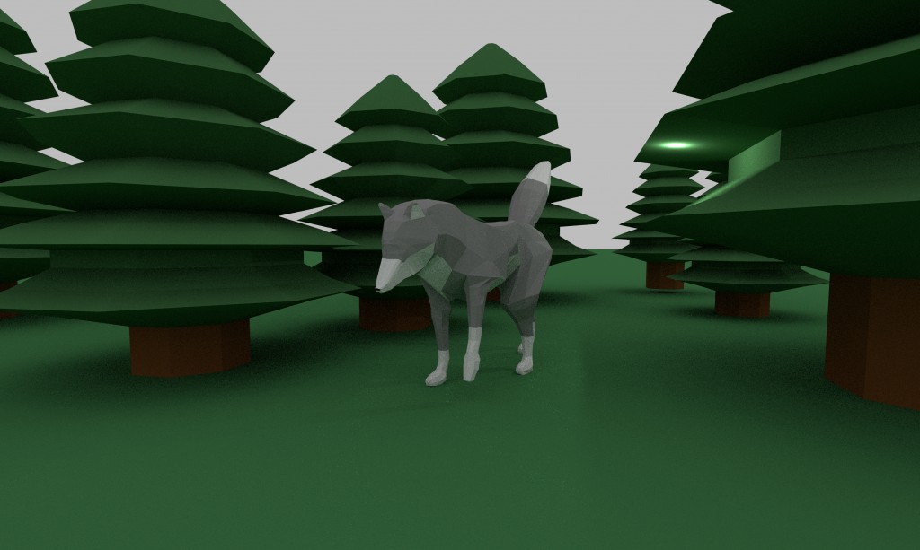 low poly wolf preview image 1